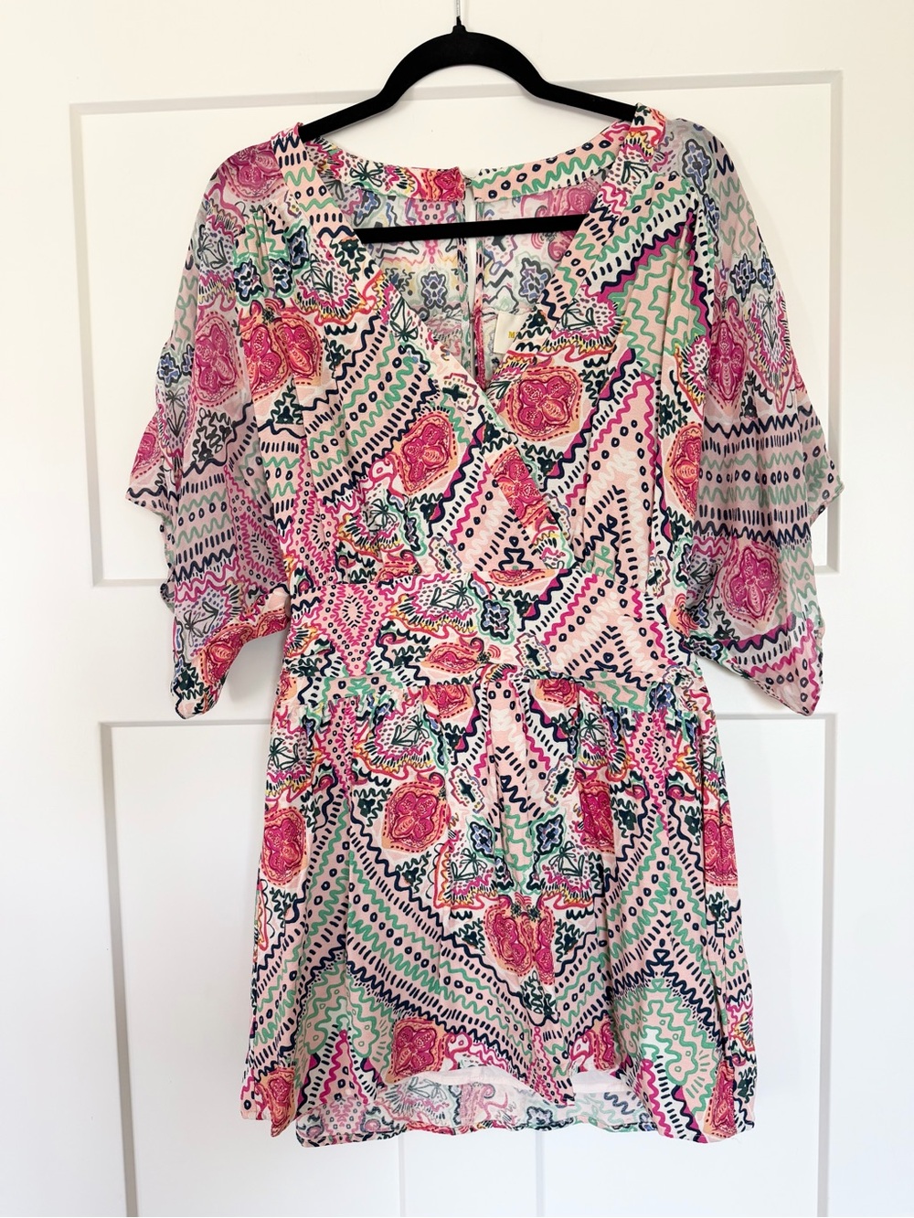 Anthropologie Maeve Kimono Patteren Mini Dress